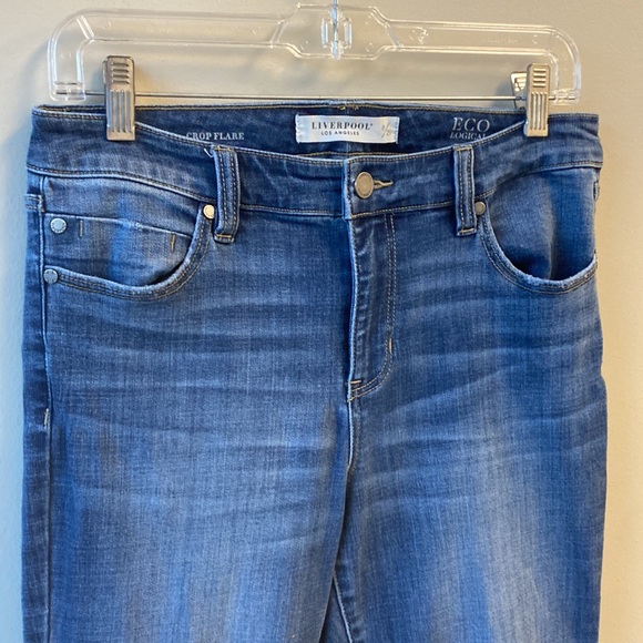 Liverpool Los Angeles jeans 8 / 29 dark wash crop flare - Picture 6 of 7